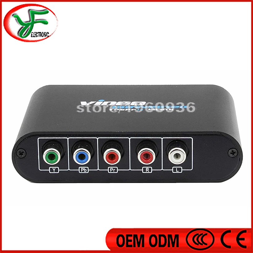 PS2 XBOX 5 RCA Component to HDMI Converter RGB YPbPr to HDMI Converter AV Video Audio v1.3 HDCP