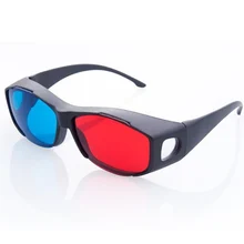 Черная оправа, красные синие 3D очки для объемного анаглифа, кино, игры, DVD, универсальные 3D пластиковые очки, кино, игры, видео ТВ