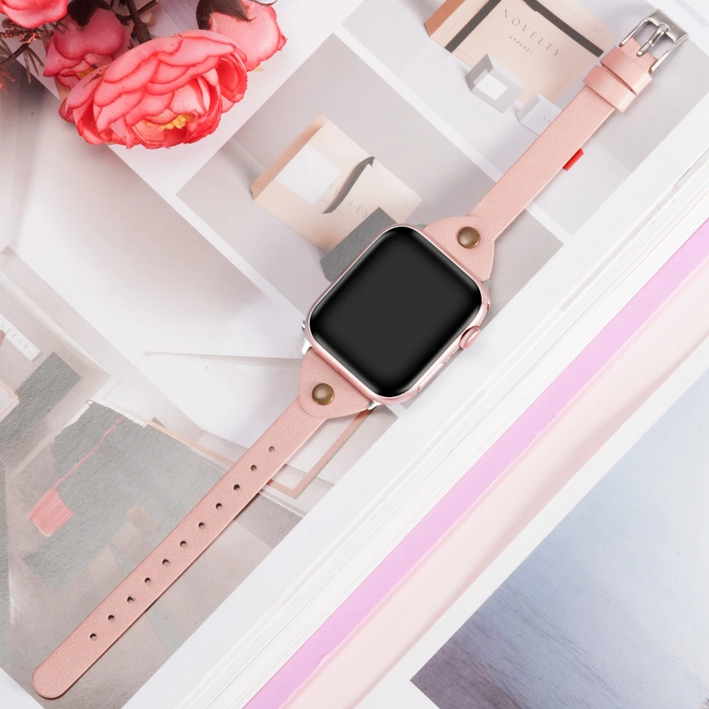 Toyouths тонкий кожаный чехол для Apple ремешок наручных часов iWatch версия Пижама женщин