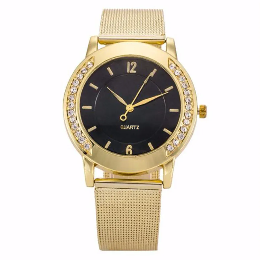 Новые простые модные женские часы из нержавеющей стали с сетчатым ремешком модные повседневные дикий кварцевые часы браслет D30