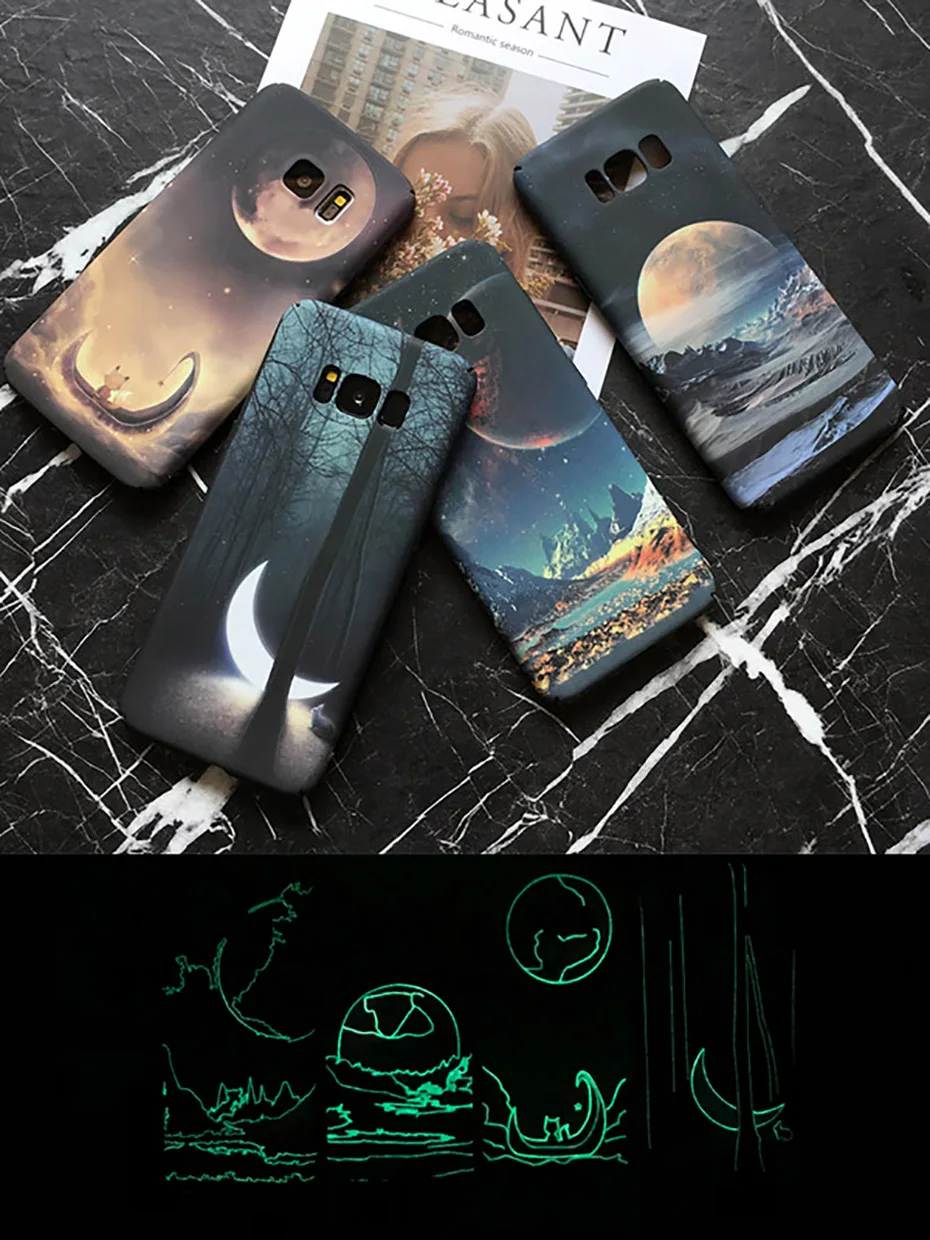 MOUSEMI For Samsung Galaxy S8 Flower Case Hard Plastic Funda For Samsung Galaxy S7 Edge S8 S9 Plus Note 8 9, For Samsung S9 Case (10)
