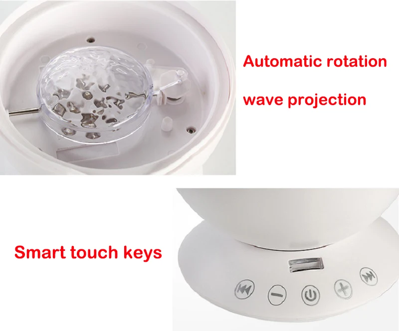 ETONTECK волны океана проектор светодиодный ночник с пульт дистанционного управления с USB музыкальный плеер 7 свет Космос Звезда Luminaria для