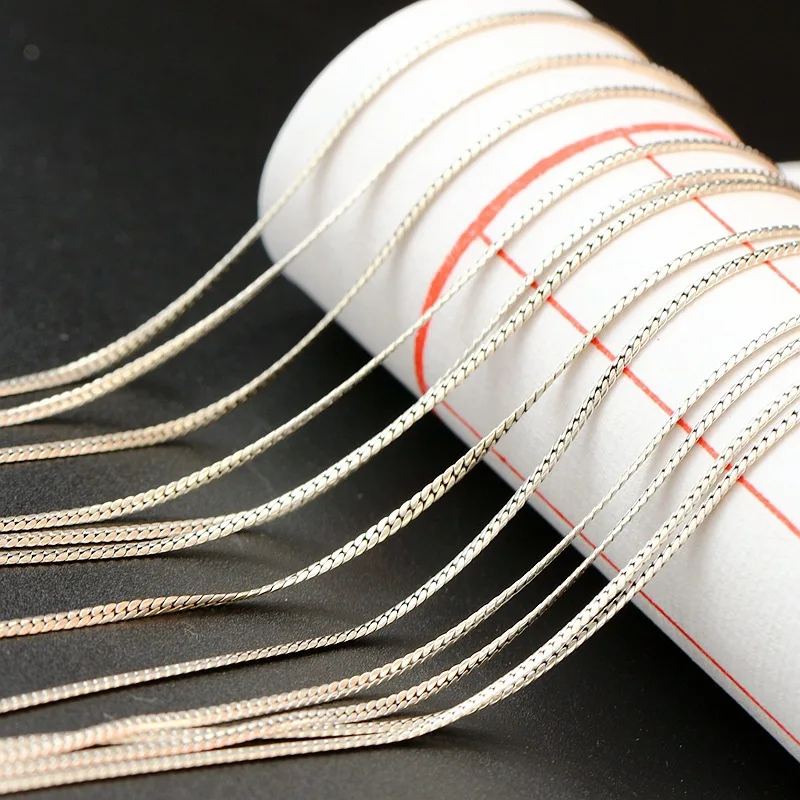 

Ювелирные изделия из стерлингового серебра S925, оптовая продажа, гипоаллергенное ожерелье из тайского серебра в стиле ретро, цепочка из натурального серебра для мужчин и женщин