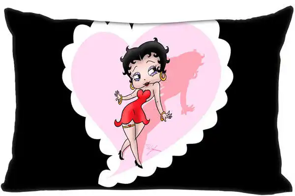 Пользовательские Betty Boop наволочка прямоугольник Наволочки на молнии 35x45,40x60 см(одна сторона печать) 180516-07 - Цвет: Rectangle Pillowcase