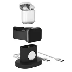 Новый 2 в 1 зарядная док-станция Подставка Кронштейн держатель зарядное устройство для Apple Watch iWatch серии 1 2 3 4 для AirPods аксессуар qiang