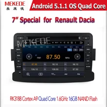 Quad Core Pure Android 5.1.1 Gps-навигатор Радио Для Renault Duster Logan Dacia Sandero Автомобильный Dvd-центральный Кассетный Плеер