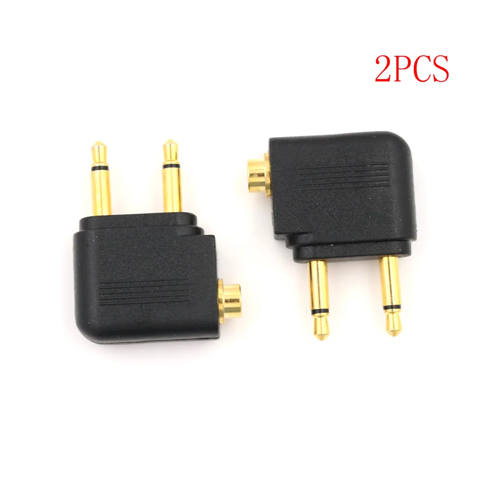 

2PCS/lot 3.5mm To 2 X 3.5 Mm Stereo Ear Audio Adapter Jack To Air Aircraft Airline Airplane For Headset Headphone New