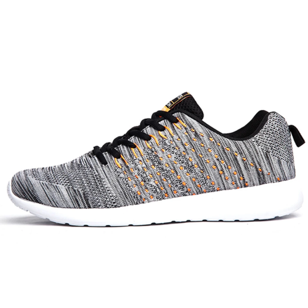 Men Breathable Mesh Air knitting Shoes Lace Up Casual Sneakers Shoes