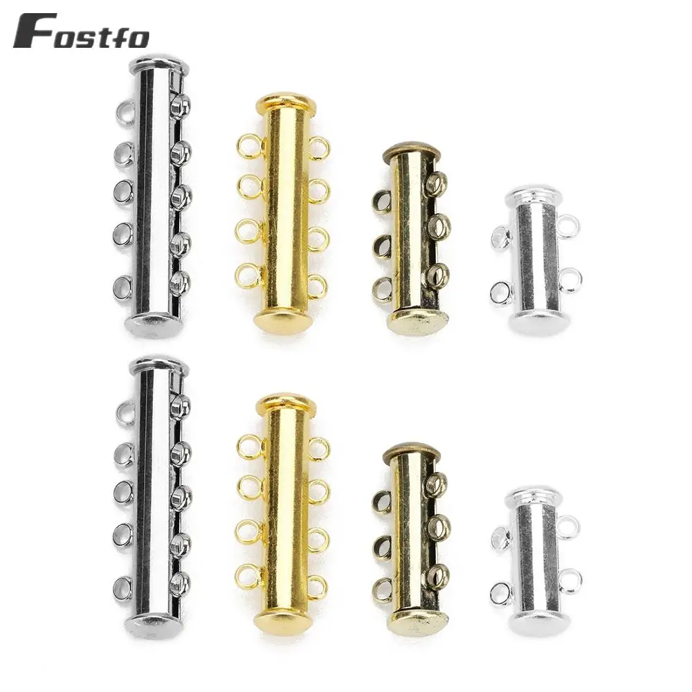 

10pcs/lot 2/3/4/5/7/10 rows Magnetic Clasps Gold/Silver Magnet Clasps for Necklace Bracelet Chain F786