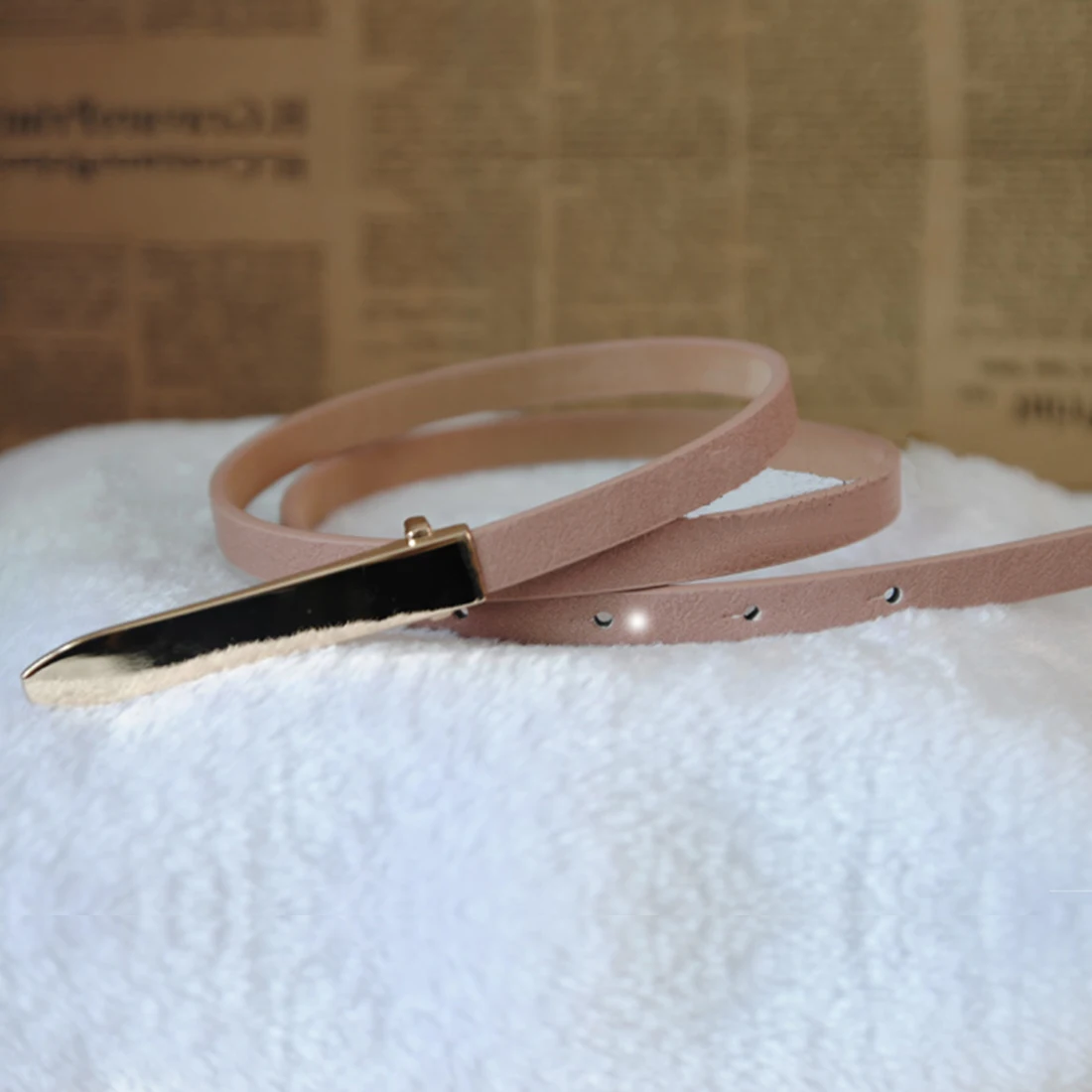 

Candy Color Thin belt Metal Buckle classic wild female minimalist thin belt Straps Waistband For Apparel Accessories Waist chain