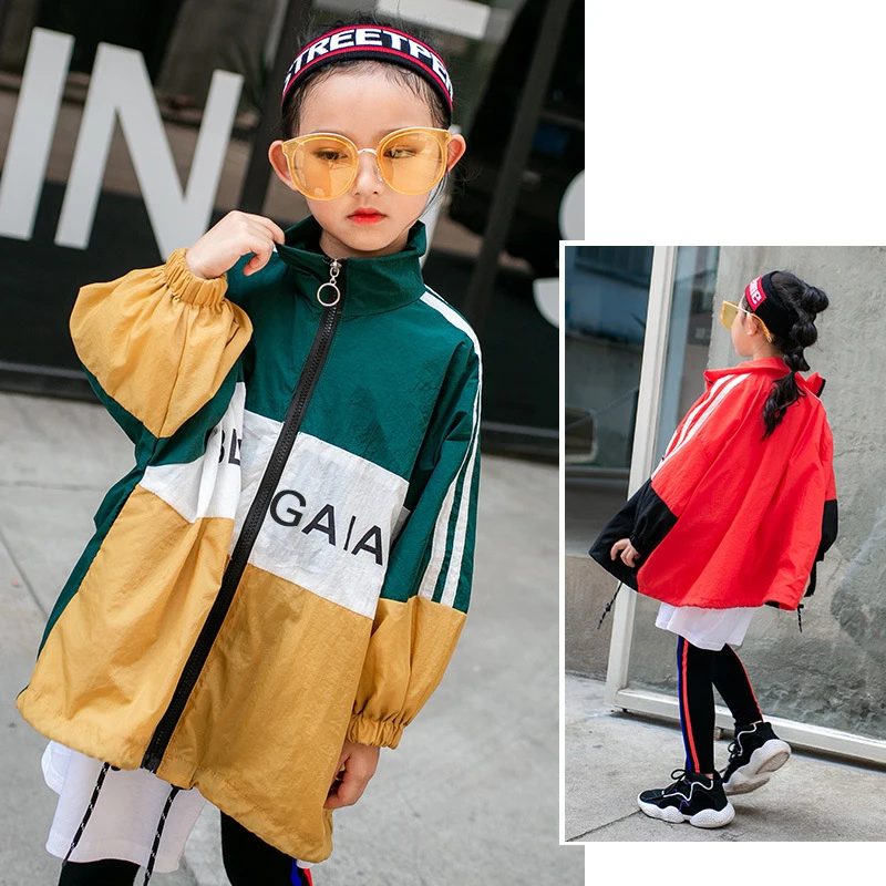 

Fashion Spring Antumn Teenager Girls Coats Brand Outerwears Sportswear Kids Jackets for Girls windcheater Children Clothing
