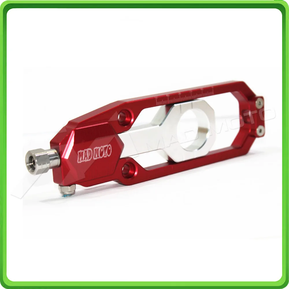 Motorcycle Chain Tensioner Adjuster fit for SUZUKI GSXR600 GSXR750 GSX-R GSXR 600  750 2006 2007 2008 2009 2010 Red & Silver (9)