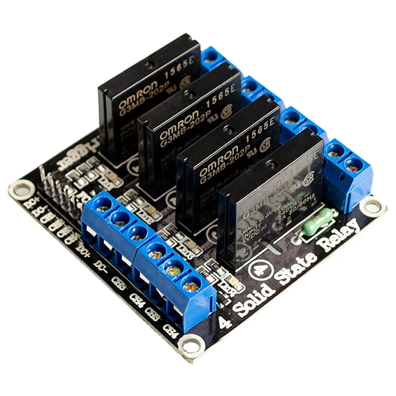 

4-channel 5V high-level solid-state relay module with fuse solid state relay 250V 2A