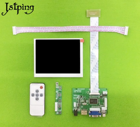 Jstping 5,6 дюймов высокое 640*480 TFT AT056TN53 V.1 ЖК-экран монитор управление доской драйвера HDMI VGA 2AV для Raspberry Pi