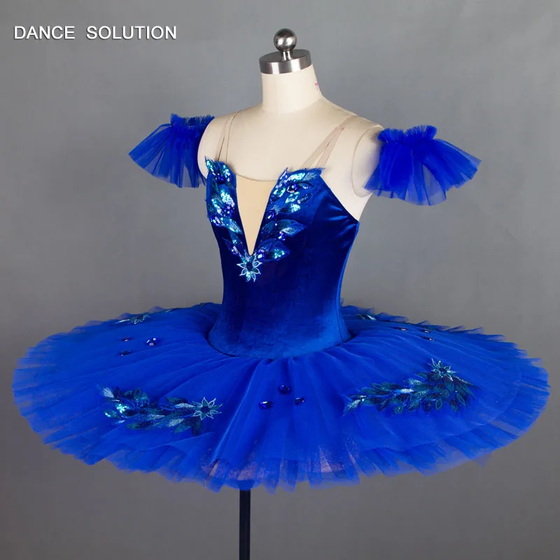 Профессиональная юбка-пачка из тюля Королевского синего цвета, костюм для балерины, женское танцевальное платье-пачка для балета с красной птицей, блинная юбка-пачка BLL027