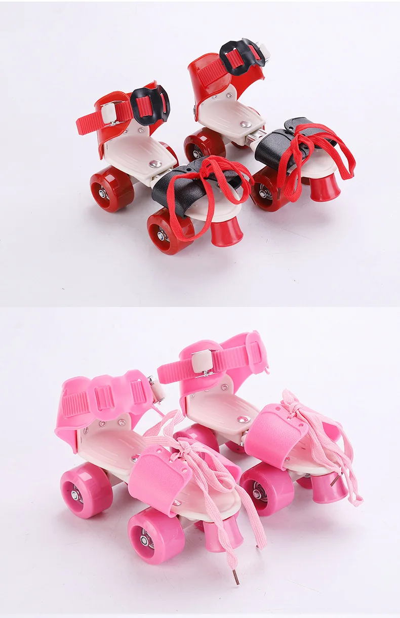 Новые регулируемые размеры детские роликовые коньки двухрядные 4 колеса обувь для катания на коньках раздвижные Инлайн ролики для слалома подарки для детей