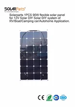Solarparts 1PCS 90W flexible solar panel 12V solar panel solar cell yacht boat RV solar module for car/RV/boat battery charger .