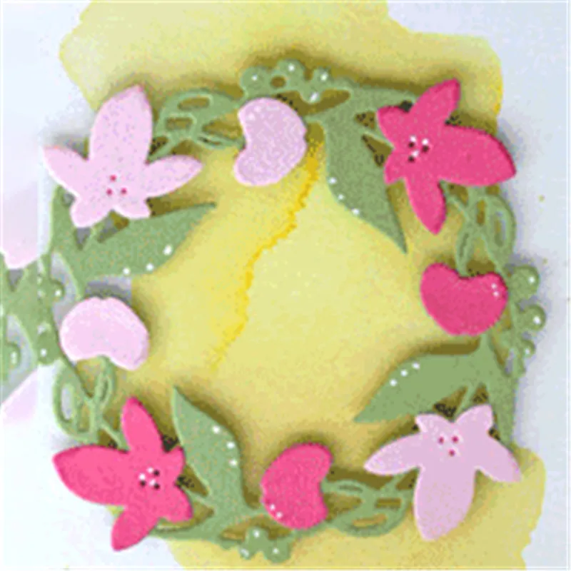 

Naifumodo Spring Wreath Metal Cutting Dies New 2019 For Card Making Scrapbooking Album Embossing Paper Stencil Flower Dies