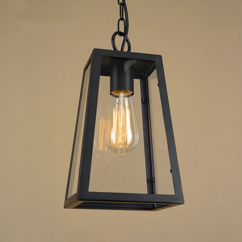 

American droplight Creative industries style restaurant droplight The sitting room glass box droplight of restoring ancient ways