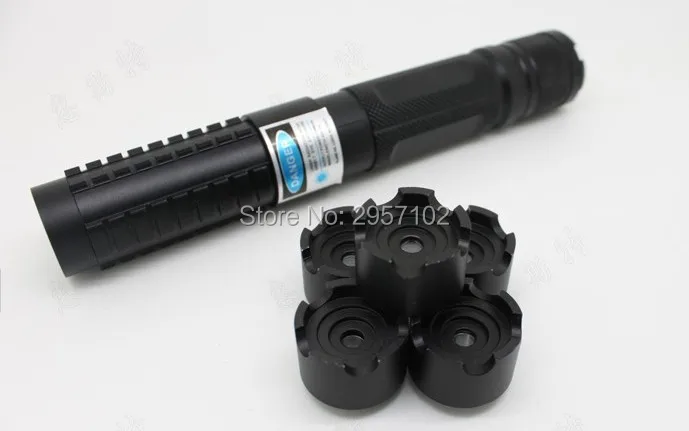 Queima de Fósforo Alta Potência Militar 500 w Ponteiro Laser Azul Lanterna Luz Vela Aceso Cigarro Wicked Lazer Tocha 450nm 500000m 12 Esporte e Lazer