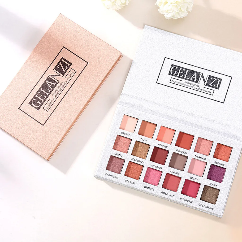 New Style 18 Colors Eye Shadow Makeup Pearl Metallic Eyeshadow Palette Matte Shimmer Beauty Cosmetic Kit |