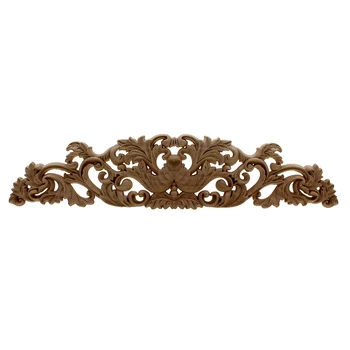 

VZLX Classic Wood Applique Wooden Carved Onlay Woodcarving Decal For Home Decoration Accessories Furniture Door Decor Sculptures