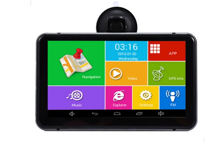 7 Inch Bluetooth Vehicle Android GPS Navigation Car DVR Dash Cam Video Recorder 512MB 8GB AV-IN WIFI Truck GPS Navigator Free Map -07