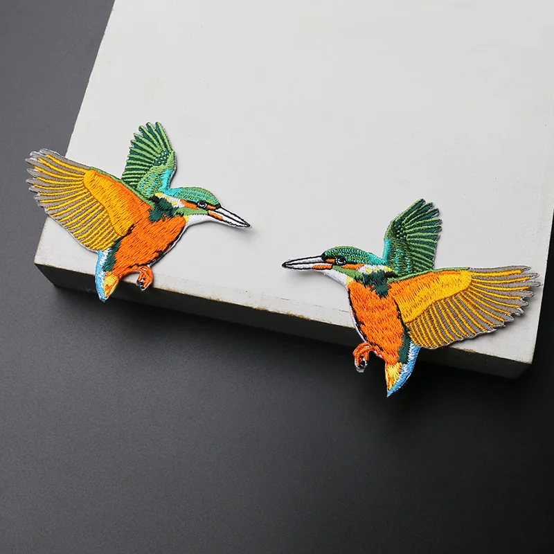 1 Piece Birds Patch Iron On Stickers Affixed Embroidered Applique Quality DIY Small Patches | Дом и сад