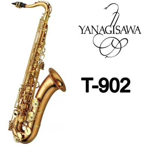 

New YANAGISAWA T-902 Tenor Saxophone Gold Lacquer Sax Professional Mouthpiece Patches Pads Reeds Bend Neck