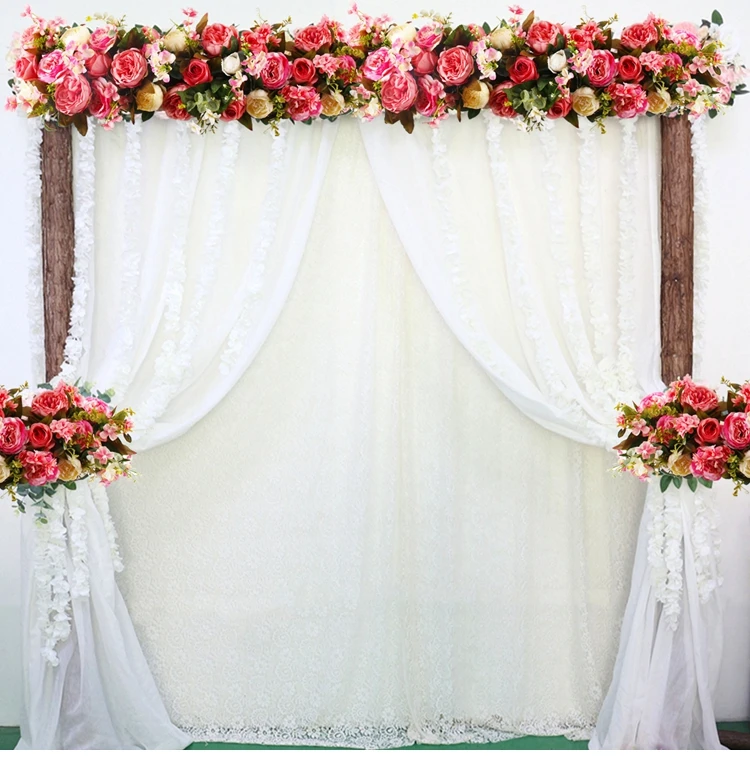 QIFU 100*28 см Свадебная дорога цитированные цветы перголы свадебная АРКА искуственные цветы для декора садовая Арка Декор свадебные принадлежности