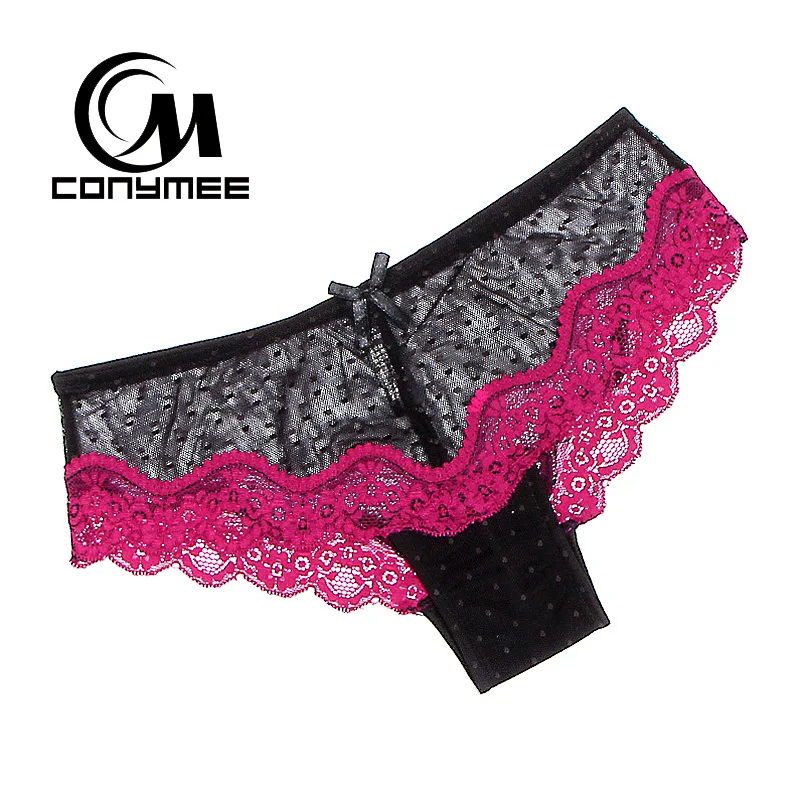 [Conymee] Sexy Нижнее Бельё для девочек Для женщин Кружево Трусики низкая талия дамы