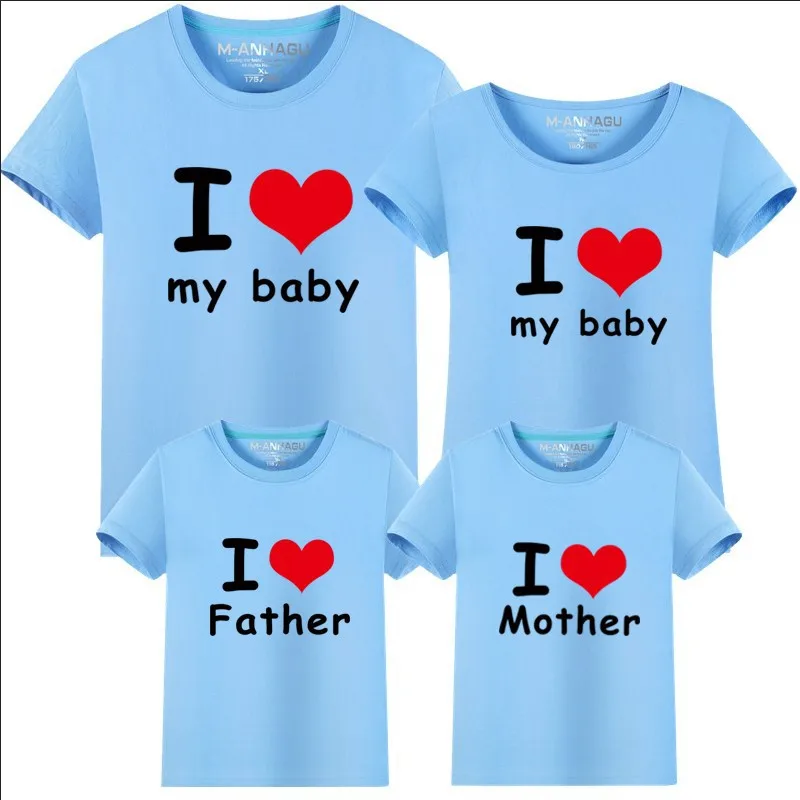 

Plus Size Family Funny Matching Reunion T-shirts Outfits Clothes Father and Son Mother Daughter Love Printing t shirts Clothing