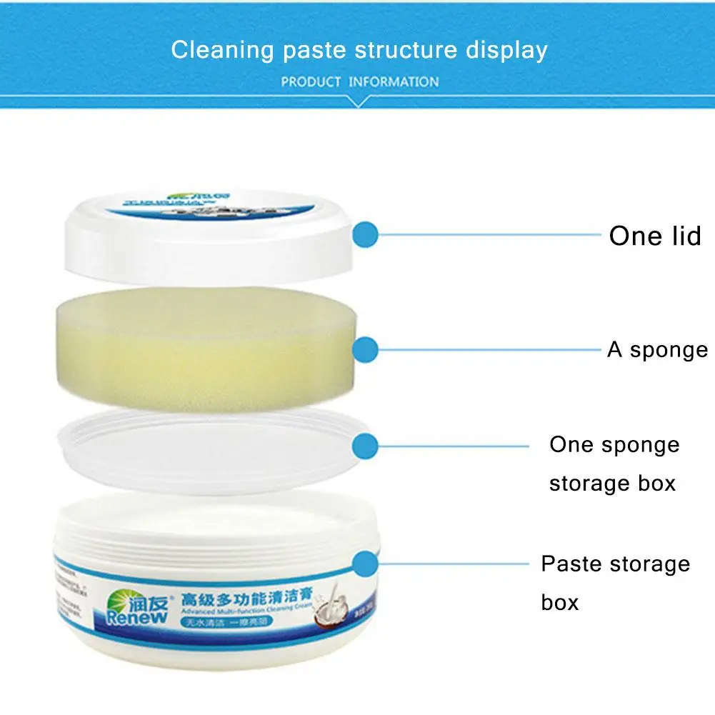 260 г многофункциональный бытовой очиститель кожи Очищающая паста на сиденье в машину на диван Чистка обуви обеззараживающий крем
