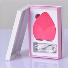 Мини электрическая массажная щётка для лица, Силиконовый водонепроницаемый инструмент, спа-массажер для лица, прибор для красоты