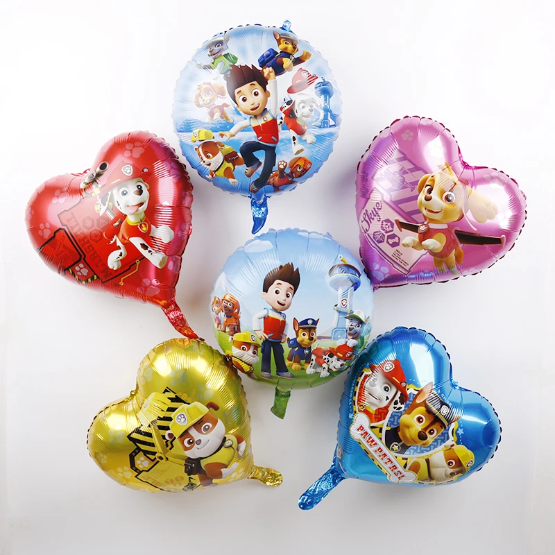 

Paw Patrol Foil Balloons 18inch Paw Patrol Birthday Party Decorations Kids Toys Gift 50pcs Authorized Dog Helium Globos Baloon