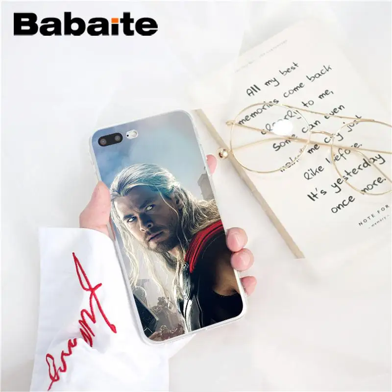 Babaite Chris Hemsworth Мстители Тор ТПУ черный чехол для телефона чехол для iPhone 6S 6plus 7plus 8 8Plus X Xs MAX 5 5S XR 10