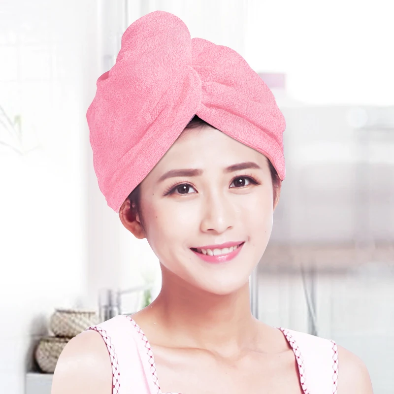 Turban towel dry hair cap adult rub hair quick drying absorbent