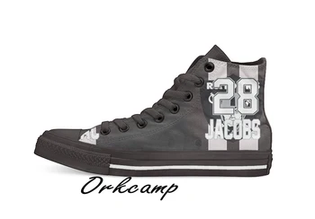 

Oakland Football Player Jacobs High Top Canvas Shoes Custom Walking shoes