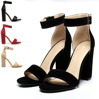 

TIMETANG 2018 Popular Women Shoes Classic Single Belt Open Toe High Square Heel Woman Sandals Sexy Elegant Party/Banquet/Street