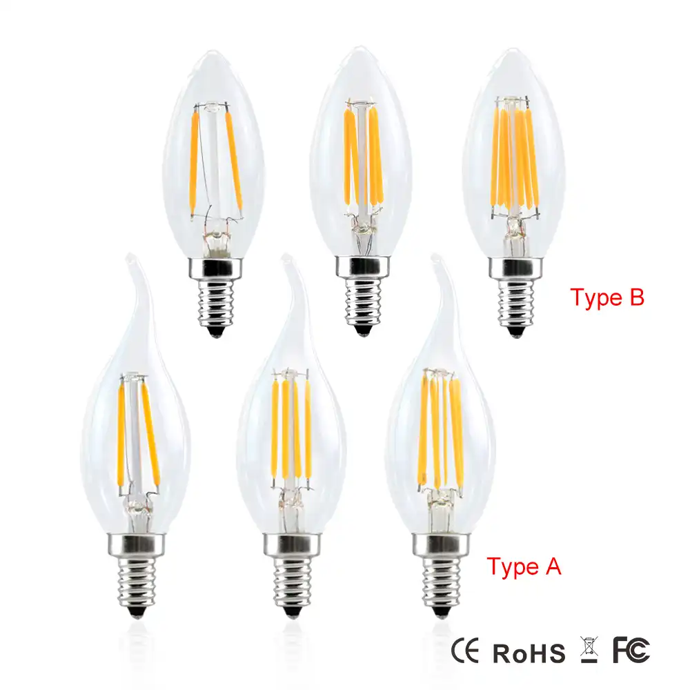 E14//E27 LED Lampen Filament COB Leuchtmittel Edison Birne Fadenlampe 4-16W 220V