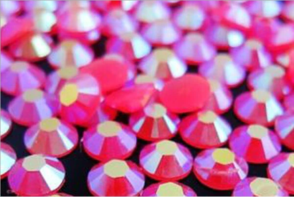 3 мм розовый гель AB Цвет SS10 с украшением в виде кристаллов, стразы(из смолы) с плоским дном, Нейл-арт, стразы с плоской задней стенкой, 100000 шт./пакет