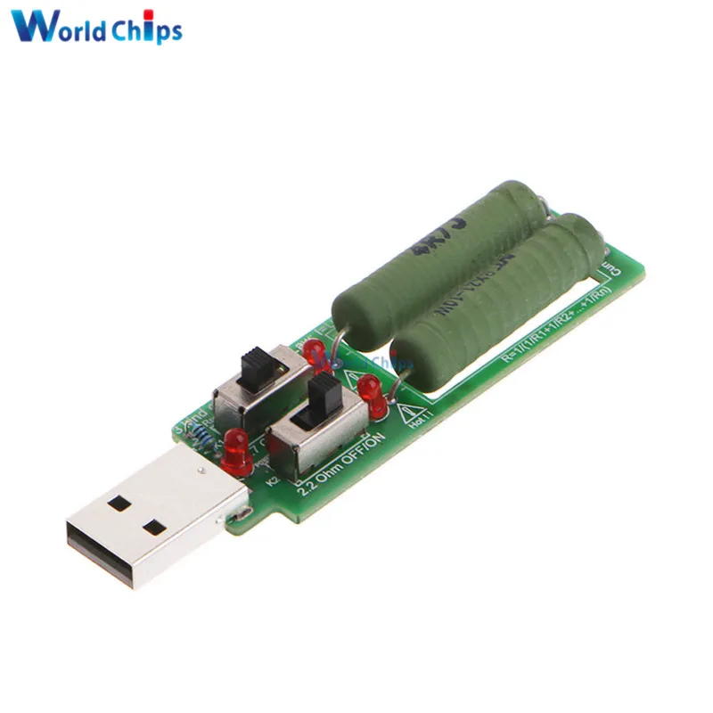 

Resistor USB dc Electronic Load Adjustable Switch 3 Current 5V 1A/2A/3A Battery Capacity Discharge Voltage Tester Resistance Hot