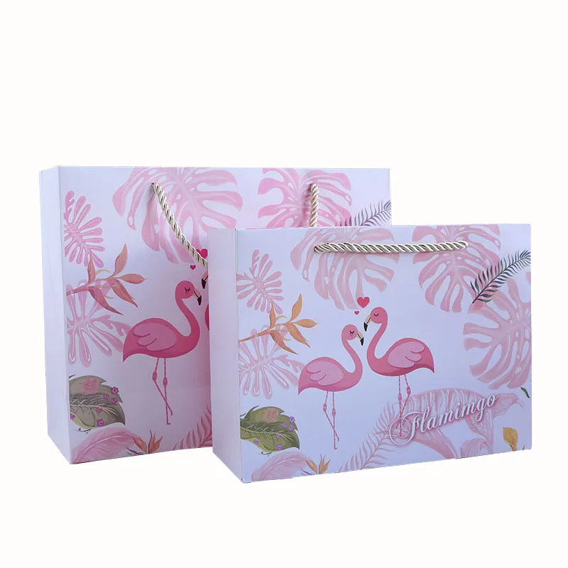 

1PC Cute Cartoon Flamingo Gift Bags Wedding Birthday Present Pouch Party Favors Candy Pocket Baby Shower Girls Gift Packaging