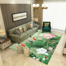 Китайский Лотос цветок прямоугольные коврики 3D ковры коврик для гостиной Диванный кофейный столик коврик спальня Подушечка Для Йоги Детская комната дверной коврик