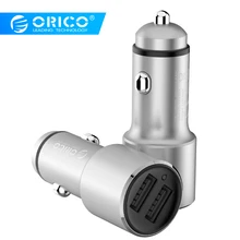 ORICO Мини Авто USB зарядное устройство двойной USB Автомобильное зарядное устройство для мобильного телефона планшета gps двойной зарядный порт адаптер для iphone 8 Plus