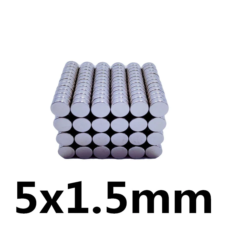 

60Pcs Mini Small N35 Magnet 5x1.5 mm Neodymium Magnet Permanent NdFeB Super Strong Powerful Magnets