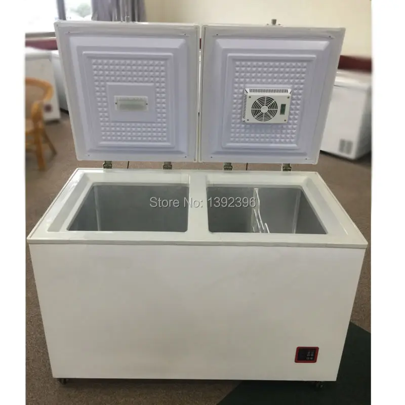 212L DC компрессор морозильной камеры 12v холодильник двух температурные, увлажняющие системы переключатель C двойным контролем, холодильник, двойные двери