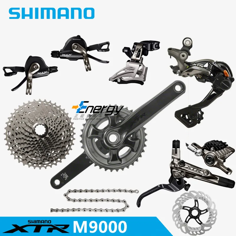 SHIMANO XTR M9000 комплект для переключения передач для горного велосипеда Звездочка коленчатого вала 2X11 22 скоростные запчасти для велосипеда переключатель комплект - Цвет: Big kit