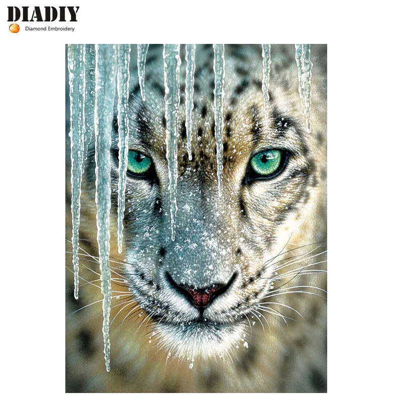 DIADIY DIY Diamond Embroidery 5D Painting &quotFrozen Panther King&quot Animal Mosaic Crafts Full Rhinestone Cross Stitch Decor | Дом и сад
