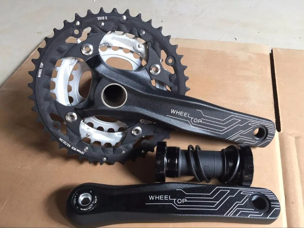 

original wheeltop aluminum alloy 10 speed 170mm 42T/32T/24T crankset with bottom bracket